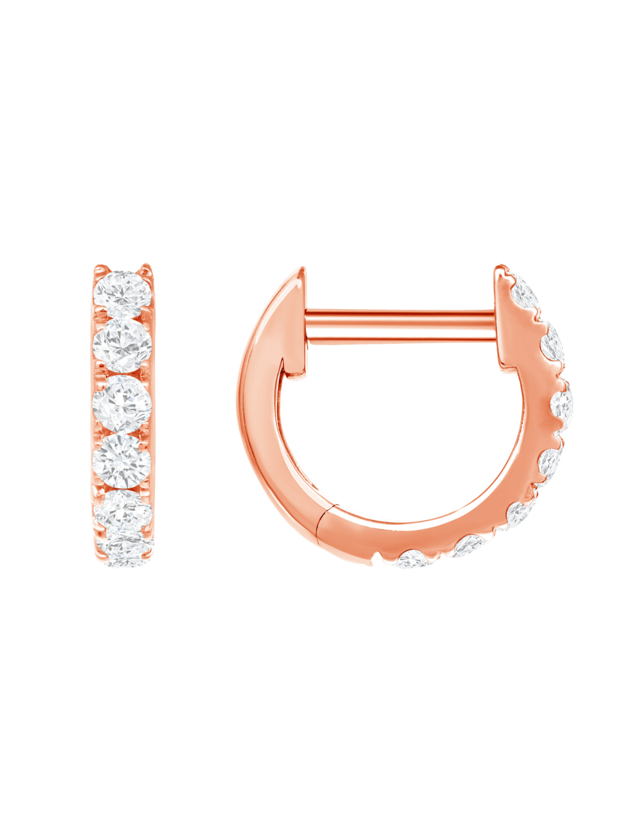 Mini Chunky Diamond Huggie 14K - LeMel