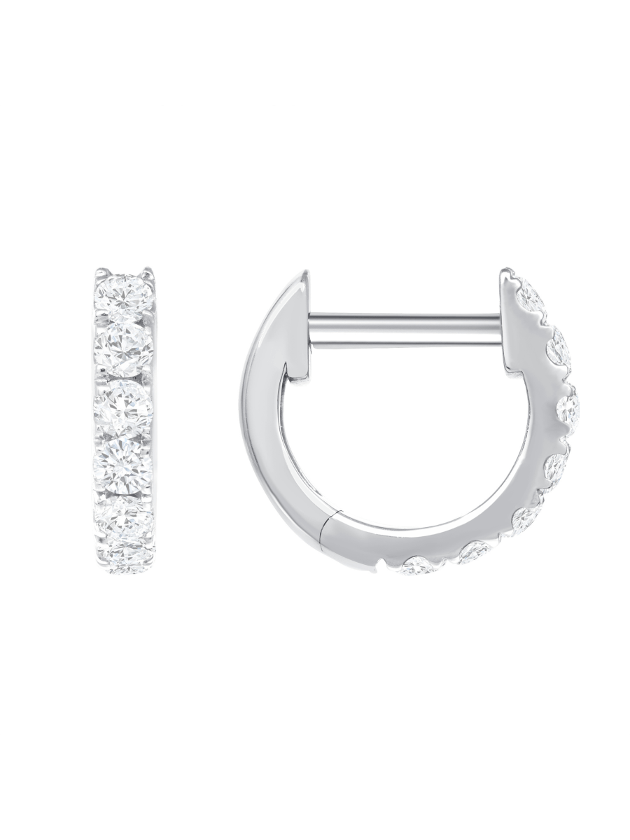 Mini Chunky Diamond Huggie 14K - LeMel