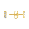 Mini Diamond Bar Stud Earring 14K - LeMel