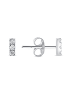 Mini Diamond Bar Stud Earring 14K - LeMel