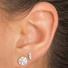 Mini Diamond Bar Stud Earring 14K - LeMel