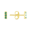 Mini Emerald Bar Stud Earring 14K - LeMel