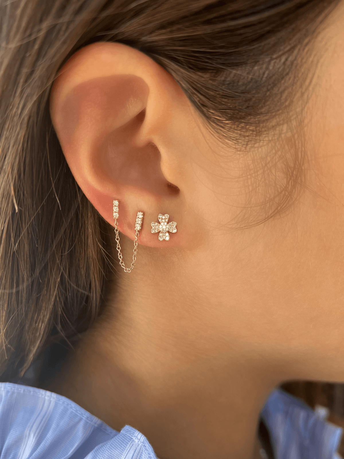 Mini Francis Flower Stud Earrings 14K - LeMel