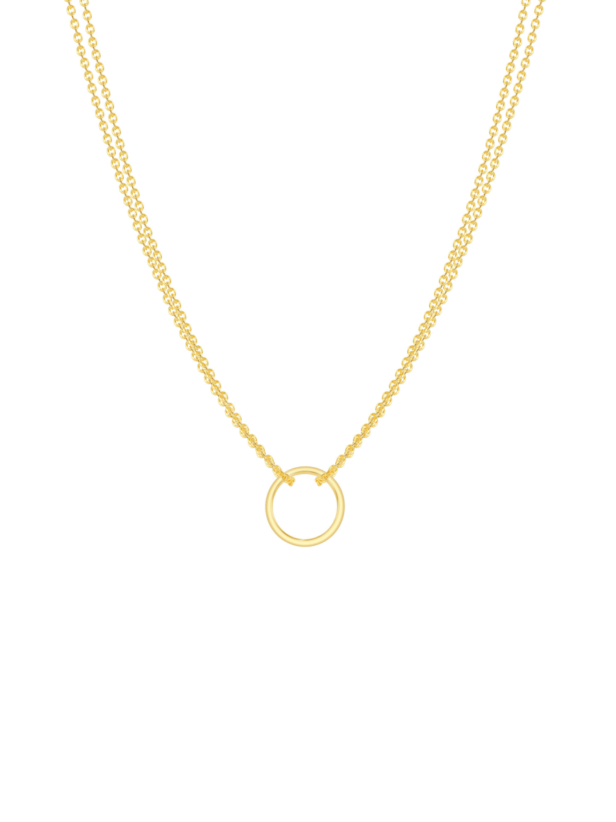 Mini Gold Circle Necklace - LeMel