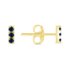 Mini Sapphire Bar Stud Earring 14K - LeMel