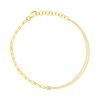 Mixed Chain Diamond Bracelet 14K - LeMel