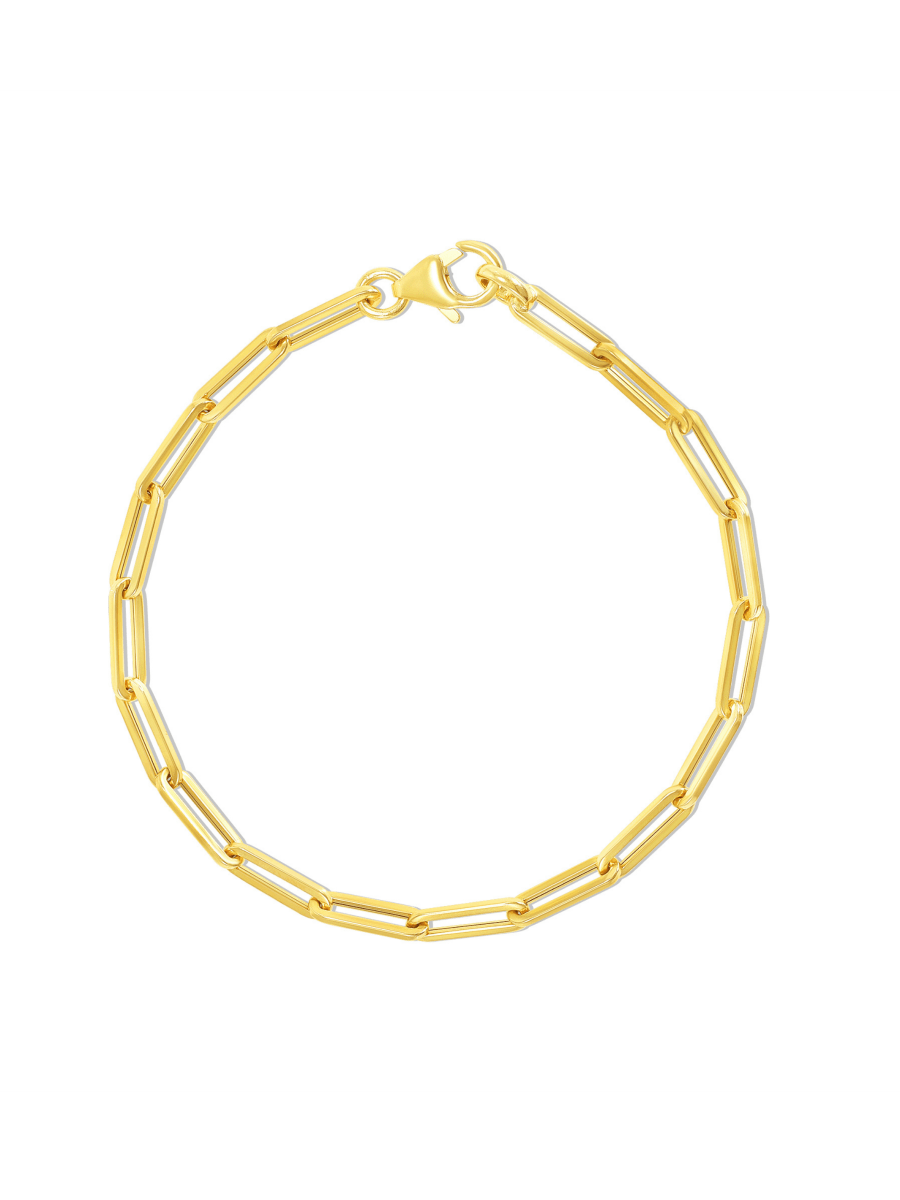Paperclip 'M' Bracelet 14K - LeMel