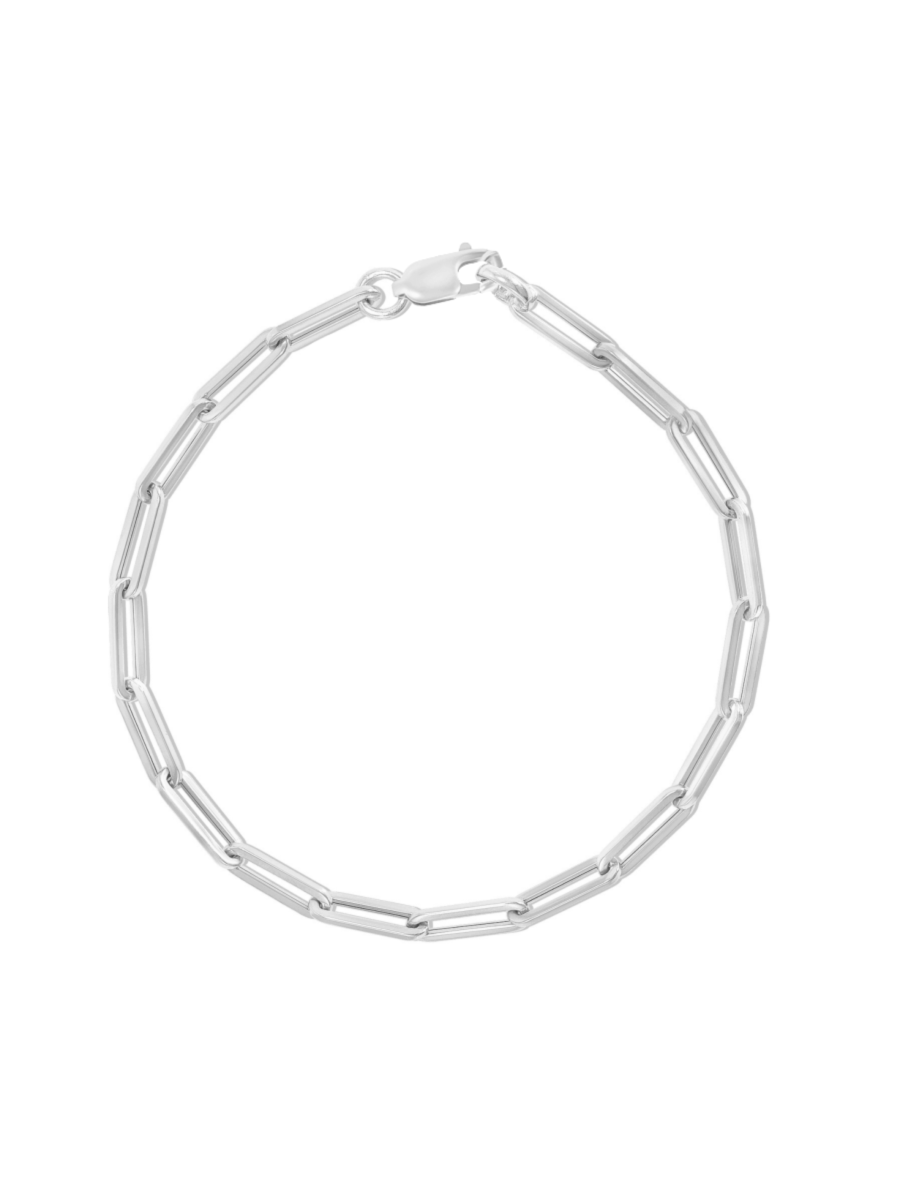 Paperclip 'M' Bracelet Sterling Silver - LeMel