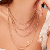 14K gold paperclip chain necklaces in 16" 18" 20" and 24"