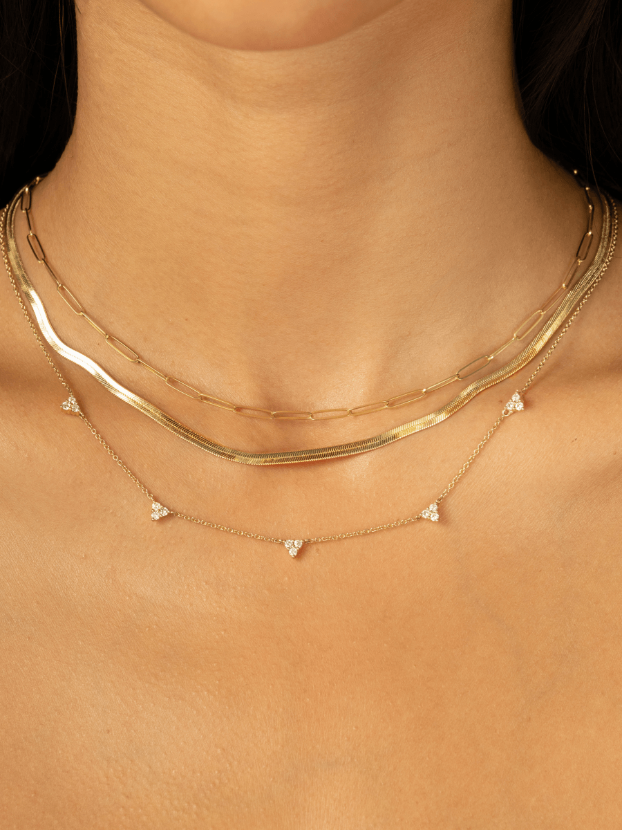 Paperclip 'S' Chain Necklace 14K - LeMel