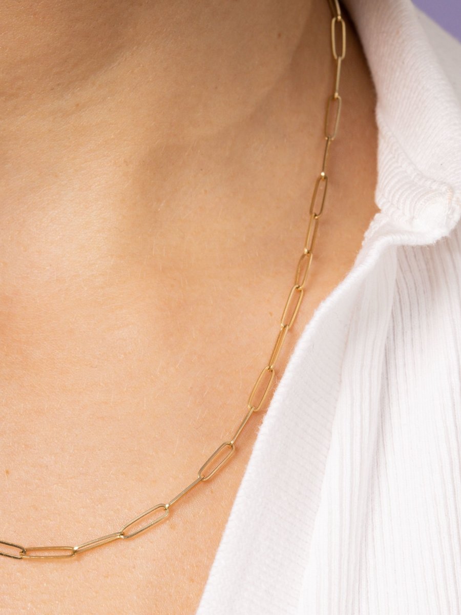 Everyday Paperclip Chain Necklace in Gold | Uncommon James
