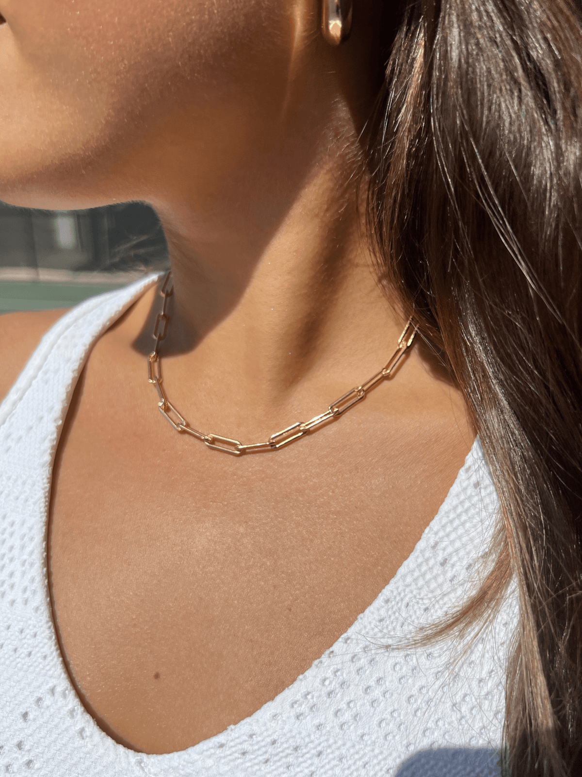 Paperclip 'XL' Chain Necklace - LeMel