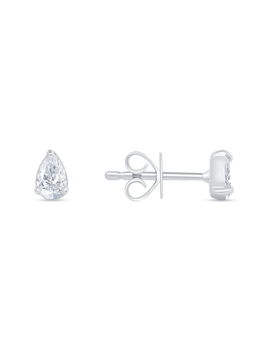 Pear Diamond Stud Earring 14K - LeMel