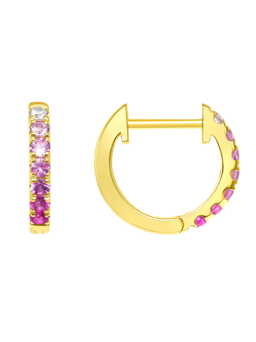 Pink Ombre Huggie 14K - LeMel