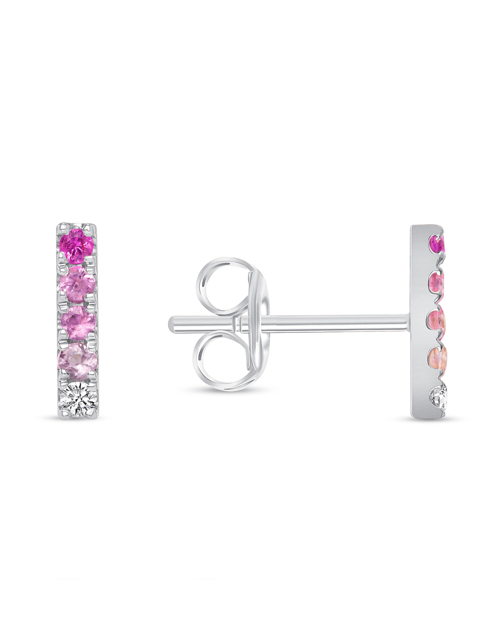 Pink Ombre Stud Earring 14K - LeMel