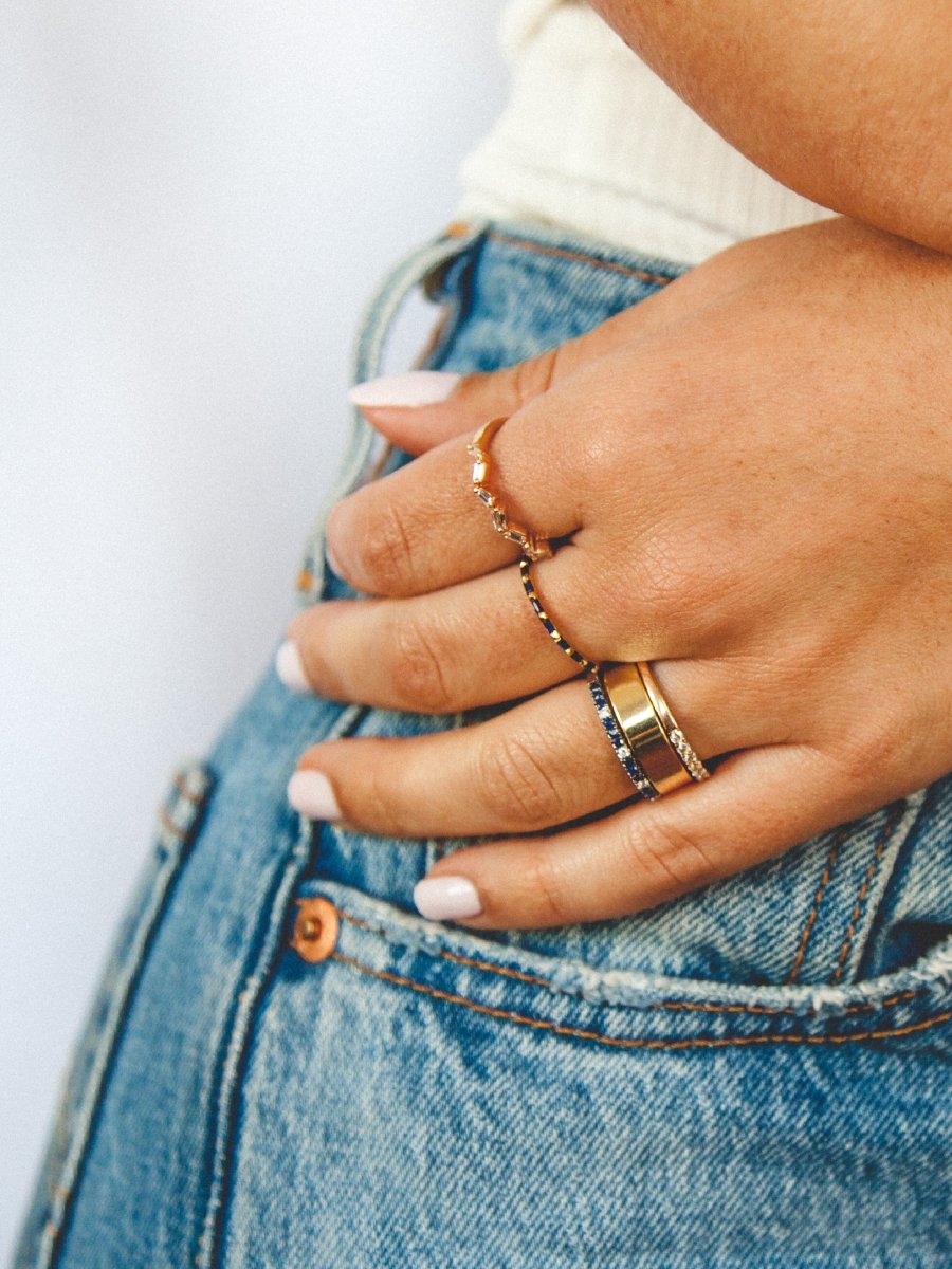 Prism Ring Blue Sapphire 14K - LeMel