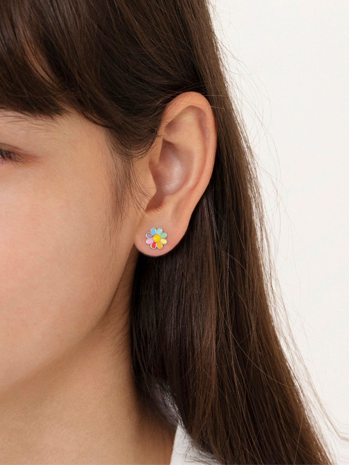 Rainbow Daisy Kids Stud Earrings - LeMel