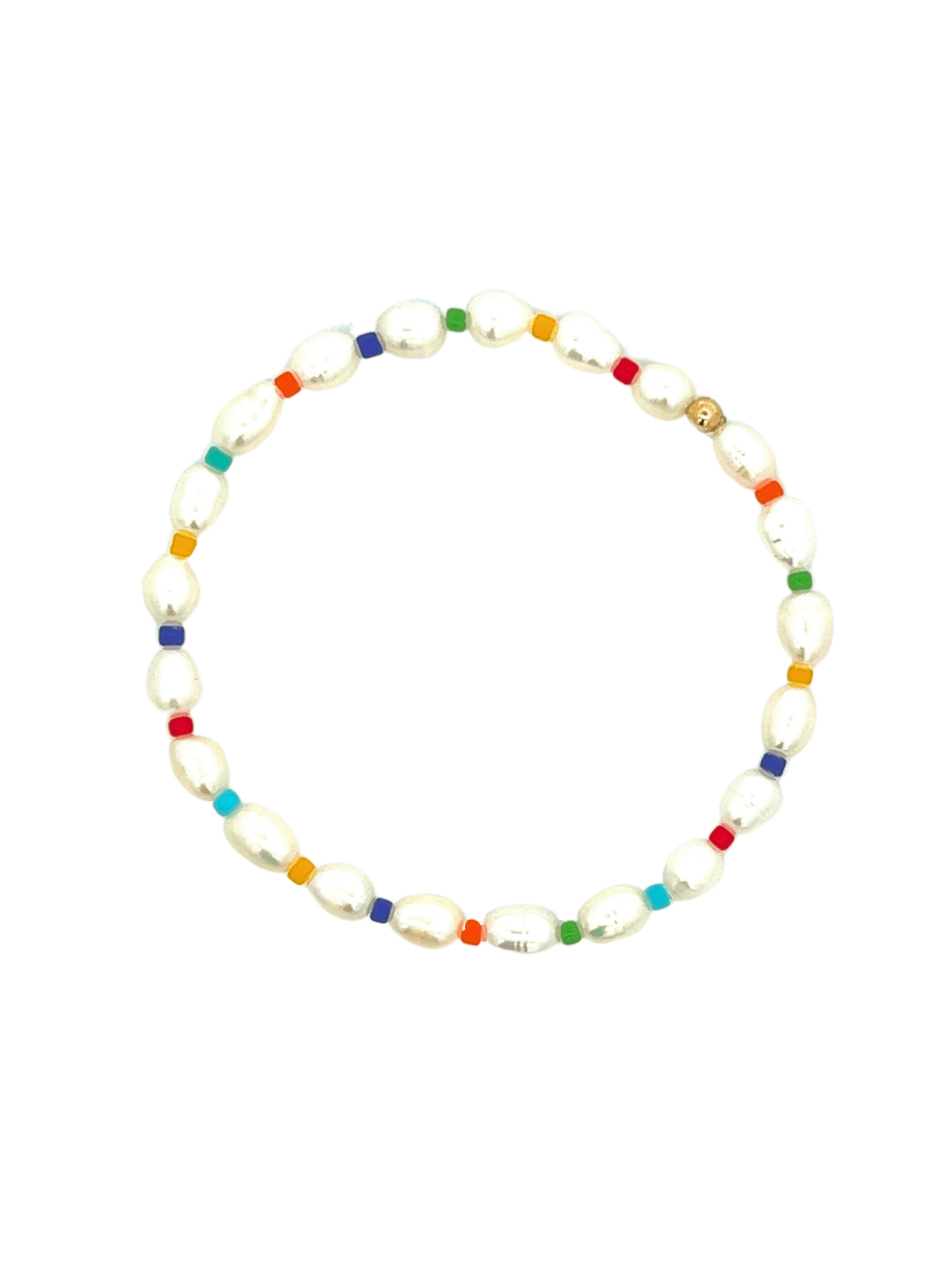 Rainbow Pearl Stretch Bracelet - LeMel