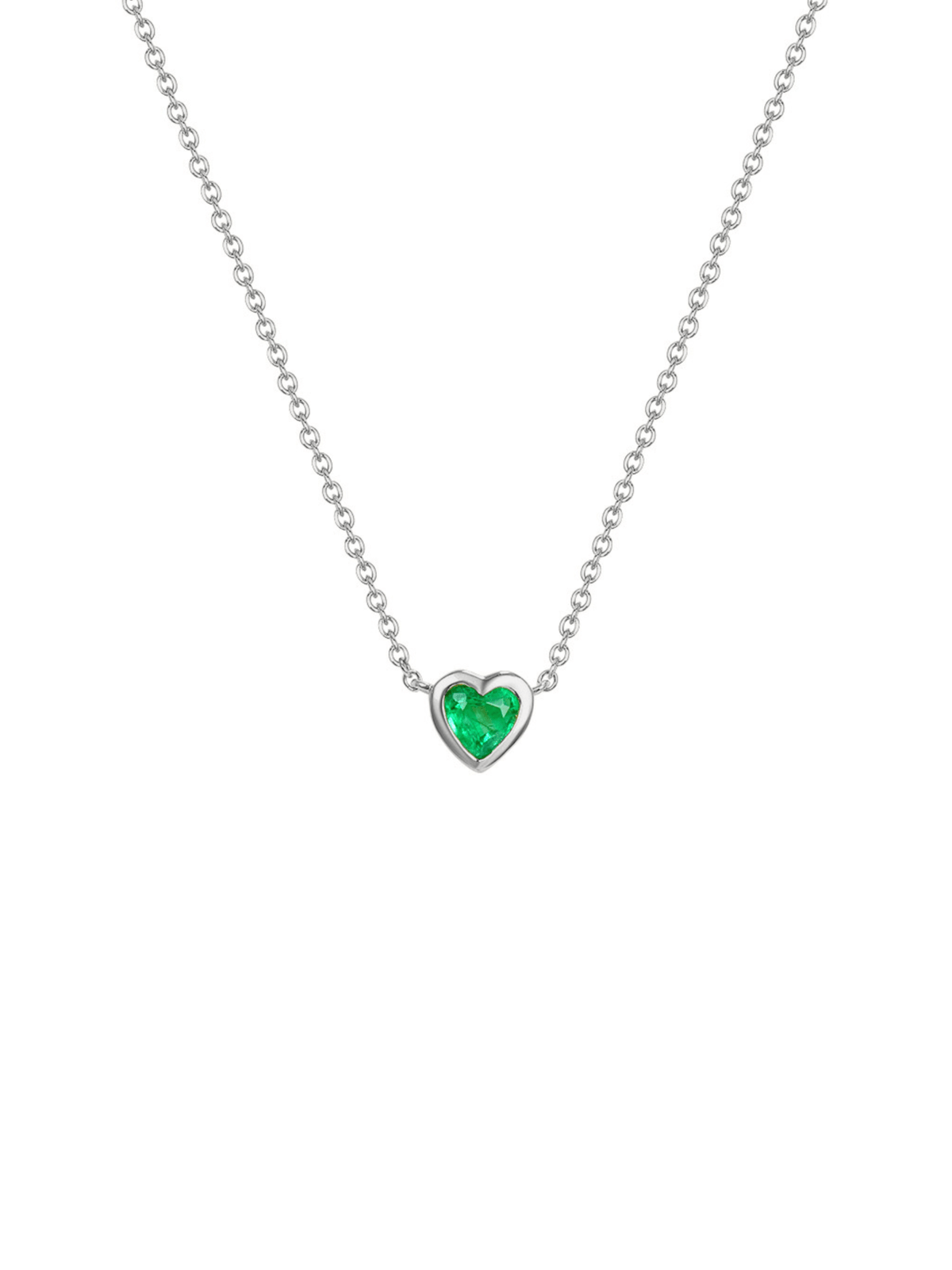 Regan Emerald Heart Necklace 14K - LeMel