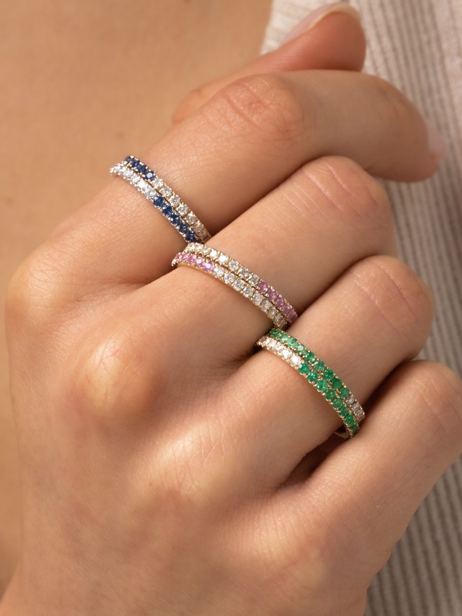 Reversible Ring Pink Sapphire 14K - LeMel