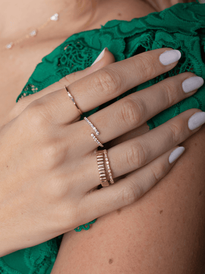 Skinny Fluted Ring 14K