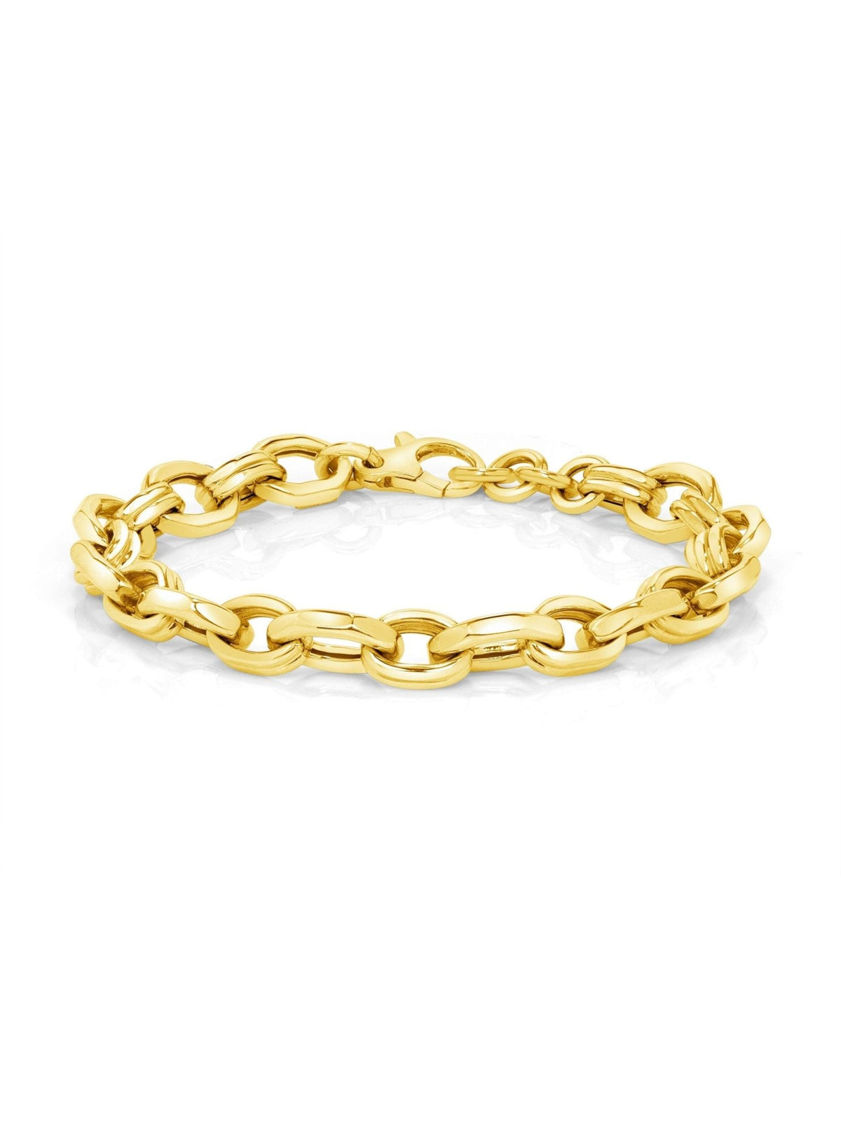 Stacked Oval Link Chain Bracelet 14K - LeMel