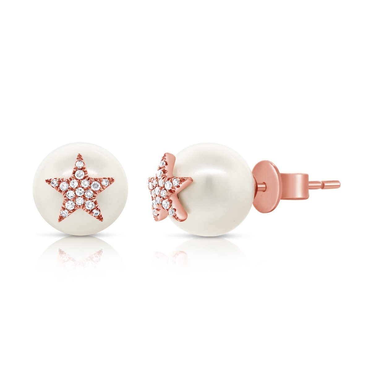 Superstar Pearl Stud Earring 14K - LeMel