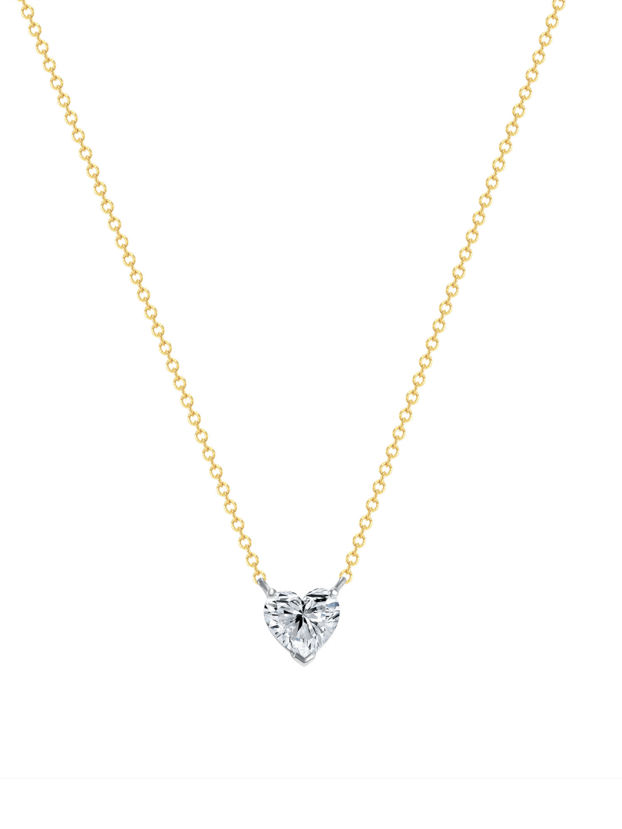 The Diamond Heart Necklace 14K - LeMel
