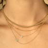 The Diamond Initial Necklace 14K - 3 Letters - LeMel