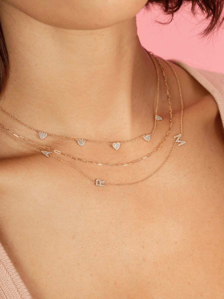 Diamond initial 2025 choker necklace