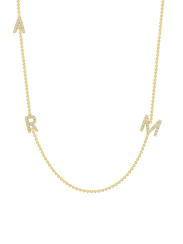 Diamond Pavé Personalized Block Letter Necklace – Ashley Schenkein Jewelry  Design