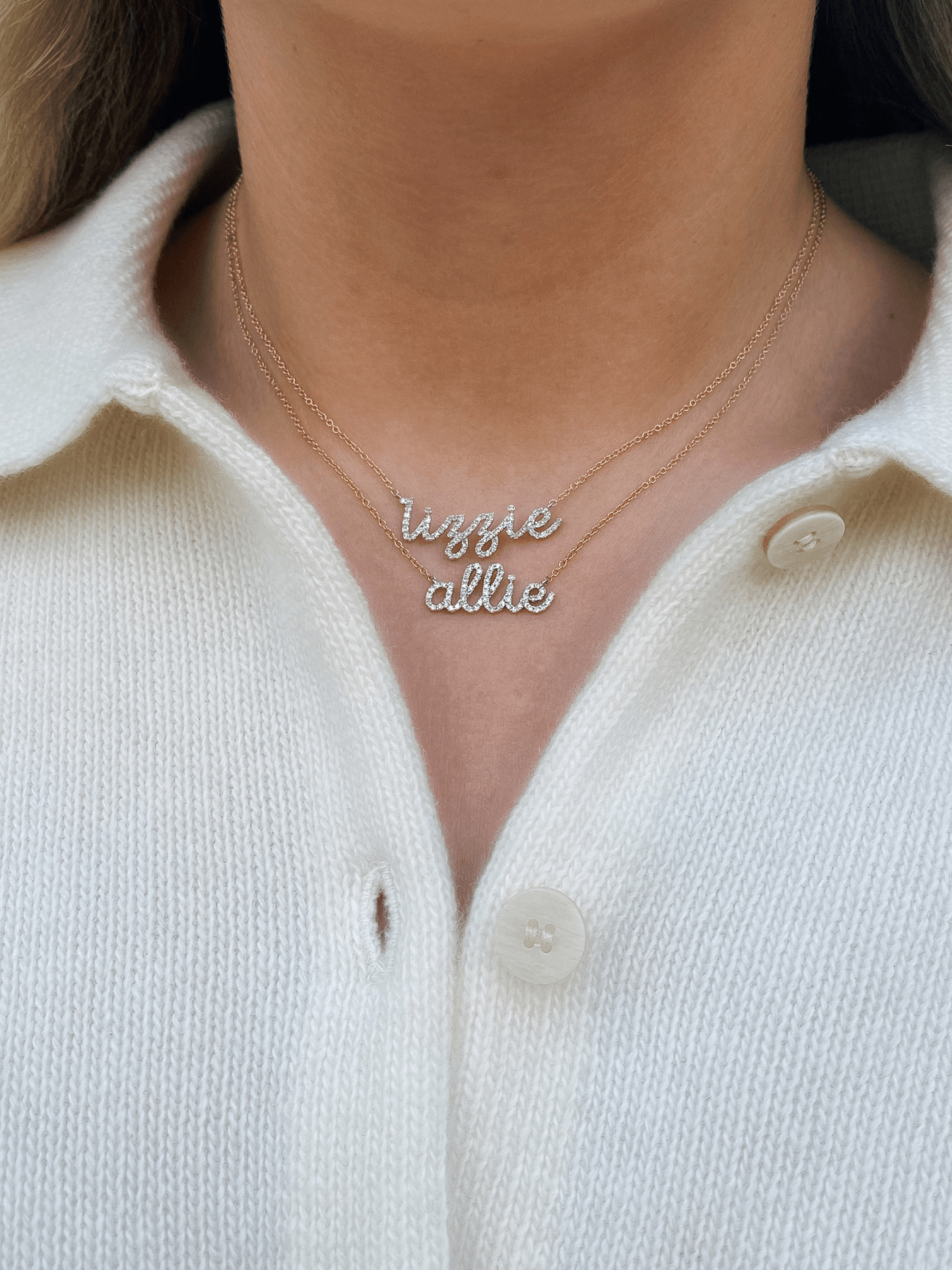 14k top name pendant