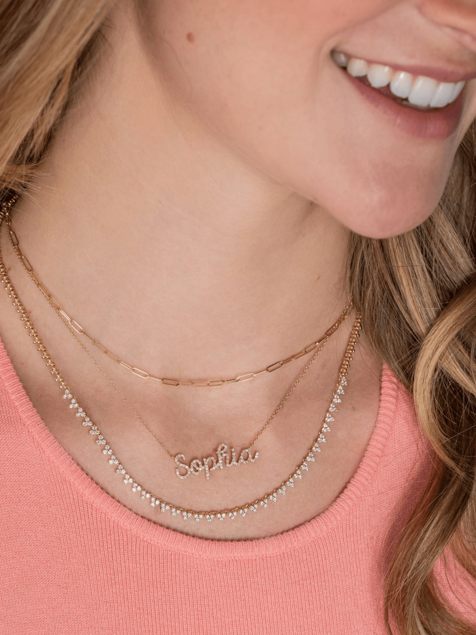 Layering hot sale name necklaces