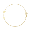 Dainty gold chain bracelet with two initial letters