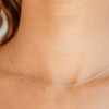 Dainty gold chain with two initial letters 