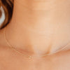 Dainty gold chain with two initial letters 