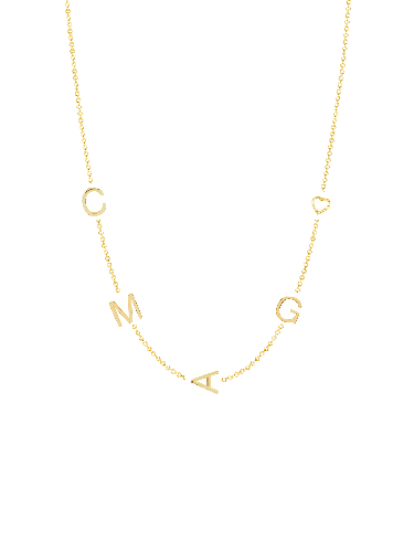 Custom 4 Mini Letter Necklace for Women | Jennifer Meyer