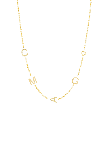 The Initial Necklace 14K - 4 Letters - LeMel