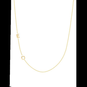 The Initial Necklace - 2 Letters 14k