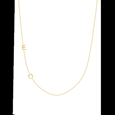 The Initial Necklace - 2 Letters 14k