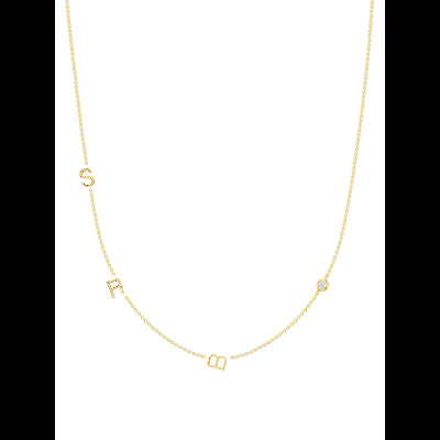 The Initial Necklace - 3 Letters 14k