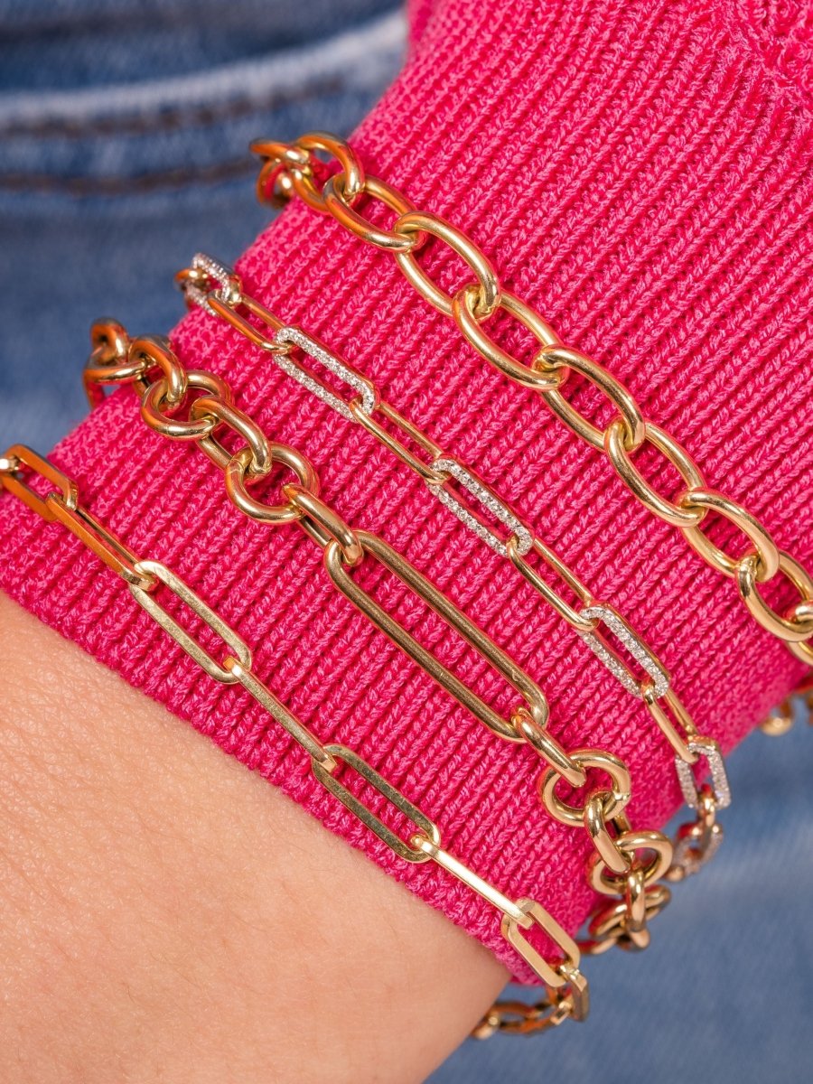 Thick Round Chain Bracelet 14K - LeMel