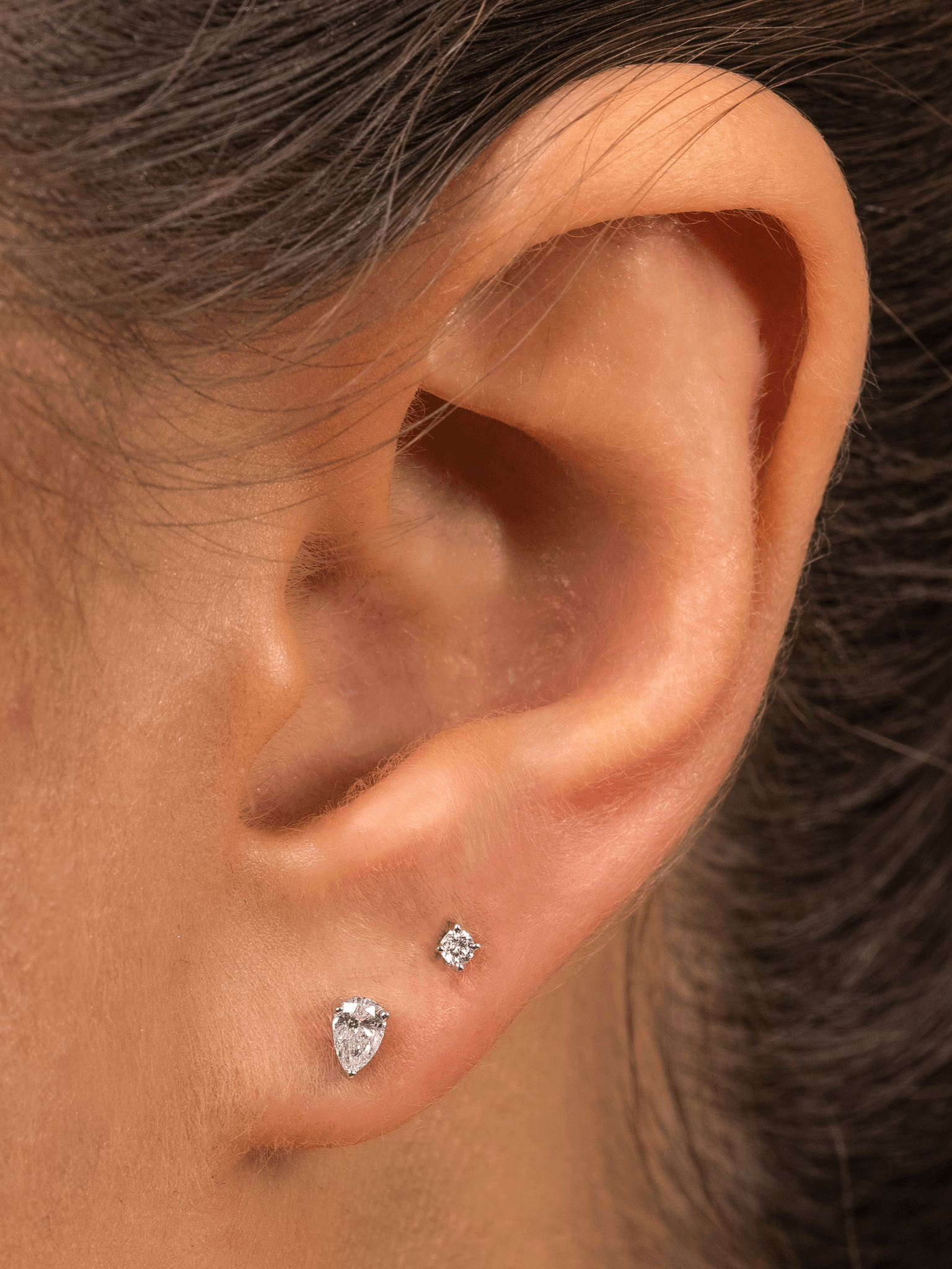 Teeny Diamond Stud Earring 14K Gold LeMel LeMel
