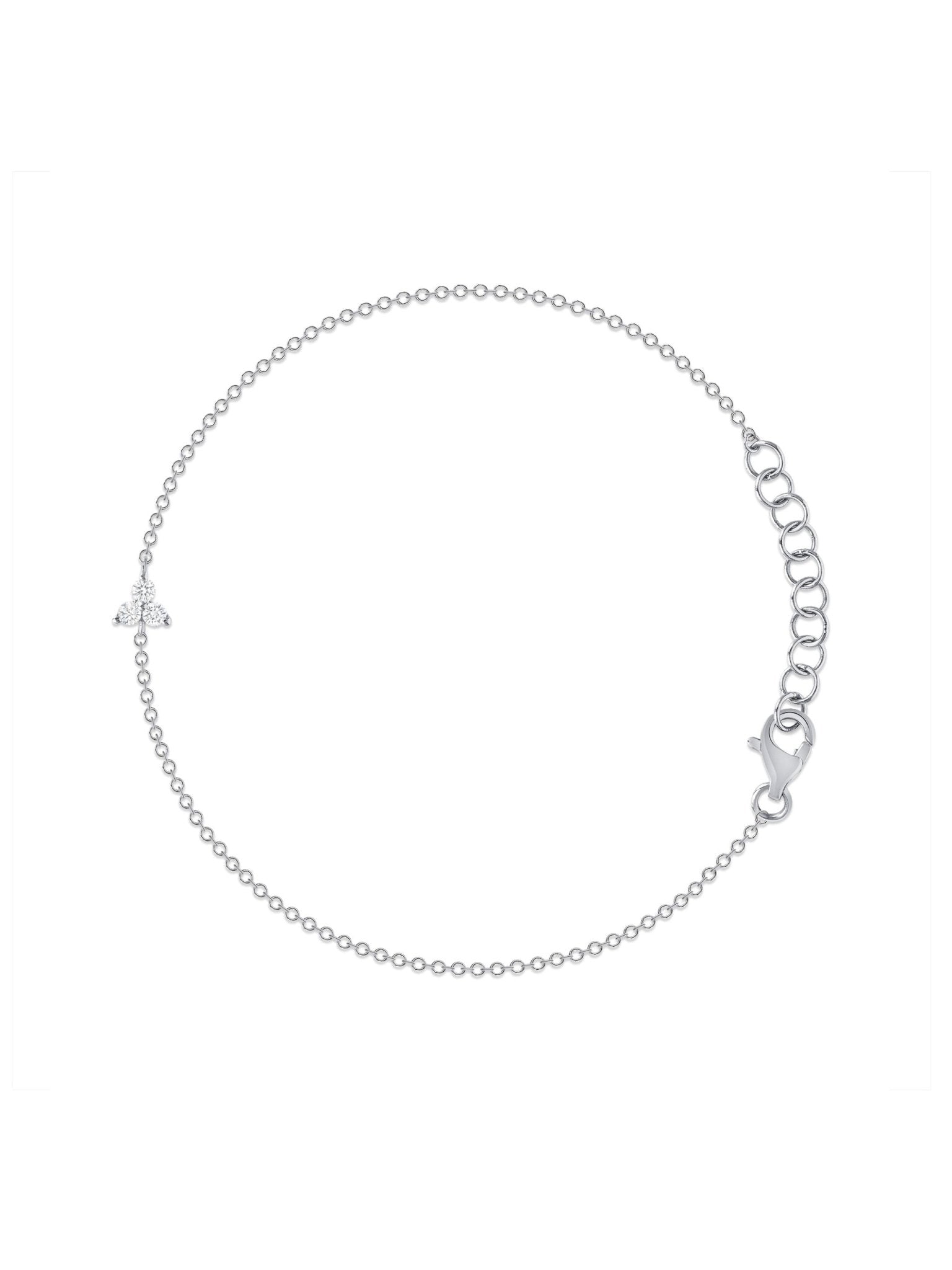 Tiny Trio Diamond Bracelet 14K - LeMel