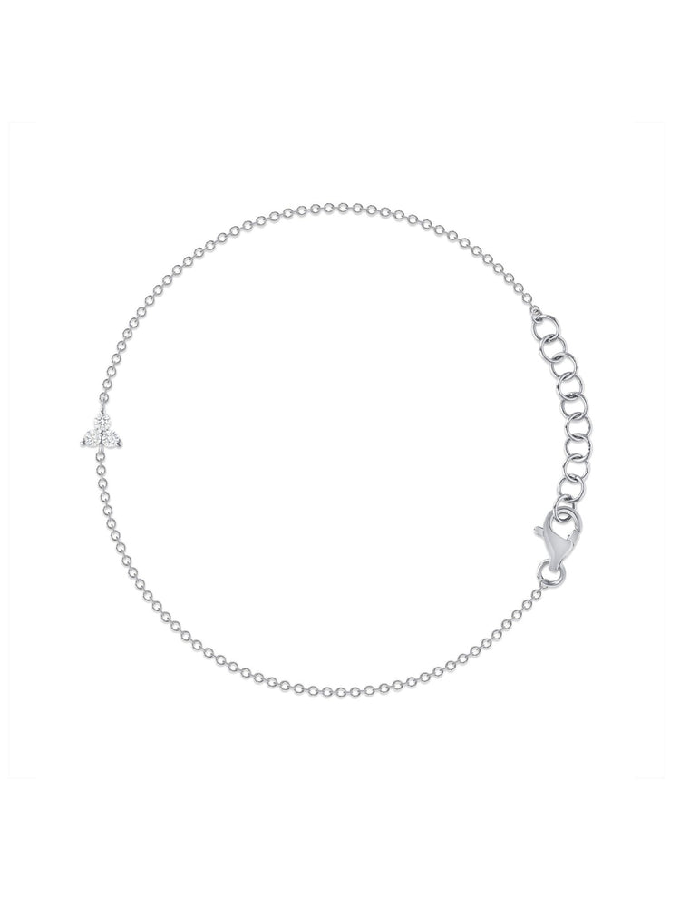 Tiny Trio Diamond Bracelet 14K