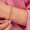 Tiny Trio Diamond Bracelet 14K - LeMel