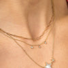 Trio Diamond Bezel Necklace 14K - LeMel